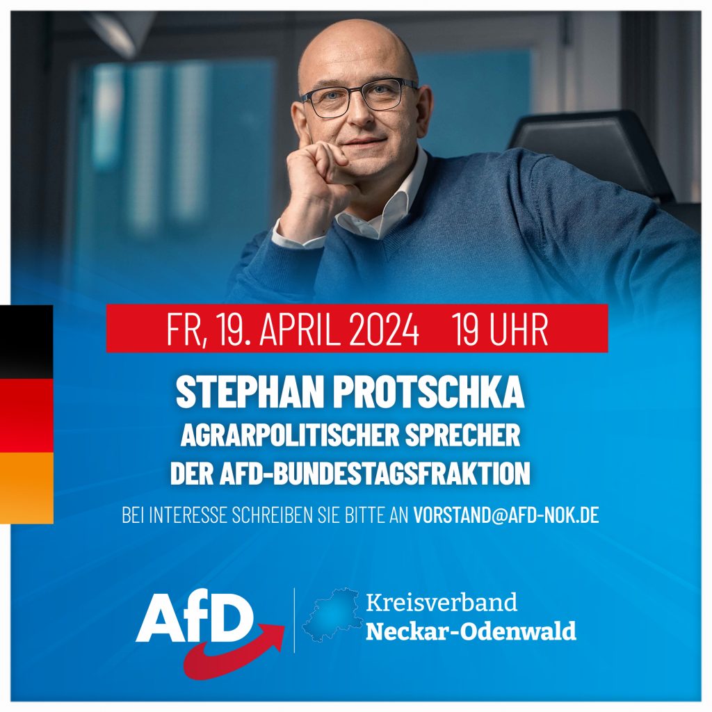 Stephan Protschka, agrarpolitischer Sprecher der AfD-Bundestagsfraktion